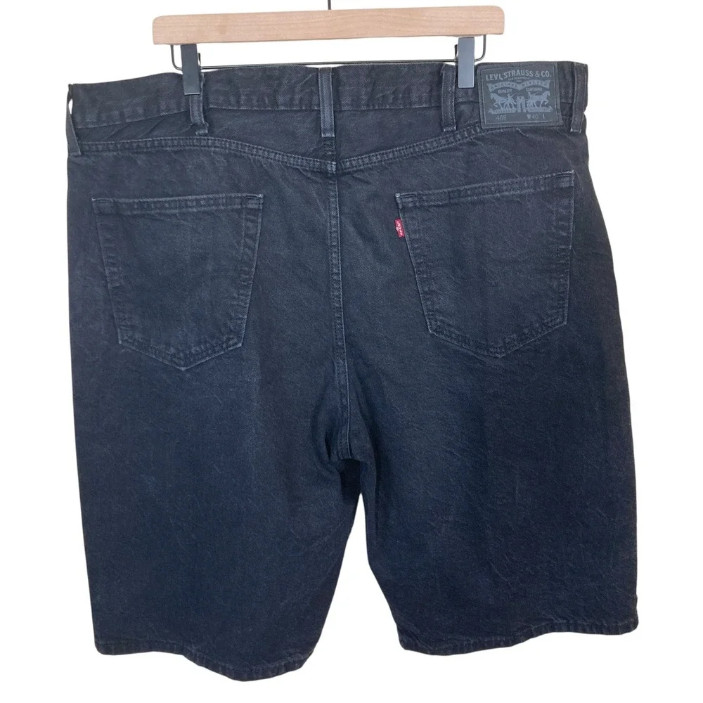 Levi Shorts‎ Men 469 Black Denim Size 40 100% Cotton 5 Pocket Design Summer